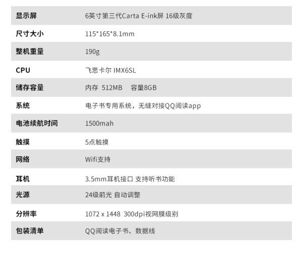 腾讯推出首款QQ阅读电子书阅读器 支持QQ微