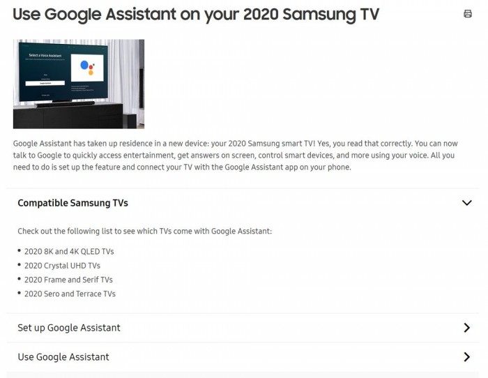 三星宣布2020款智能电视可以用Google Assistant来替代Bixby