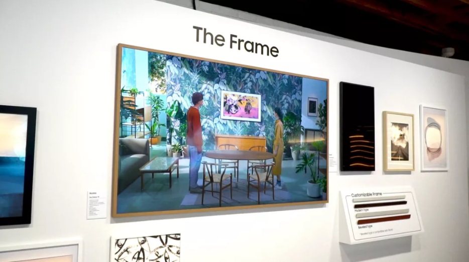 三星发布2021款The Frame画框电视：厚度仅为24.9毫米
