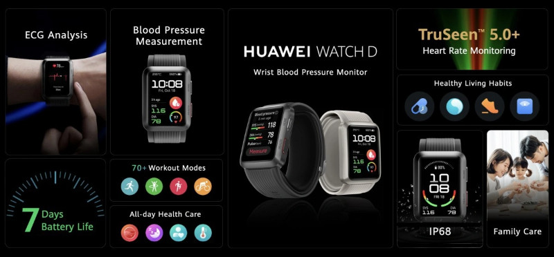 华为 Watch D 智能手表将于 10 月 12 日欧洲销售