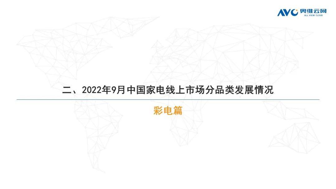 奥维云网发布：2022年9月家电市场总结（线上篇）-彩电品类