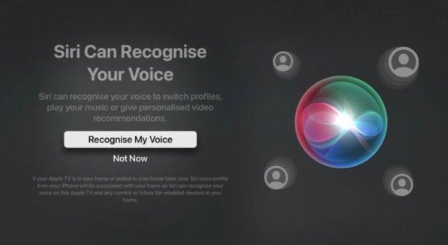 苹果tvOS16.2Beta新功能：Apple TV可启用个性化Siri语音识别