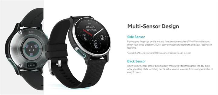 华硕新品智能手表VivoWatch6 展示图