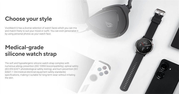 华硕新品智能手表VivoWatch6 表带