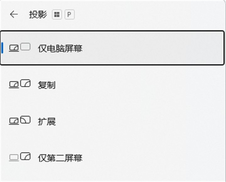 在电脑上，同时按下【Win+P】键，然后从弹出的选项中选择“复制”或“扩展”模式。