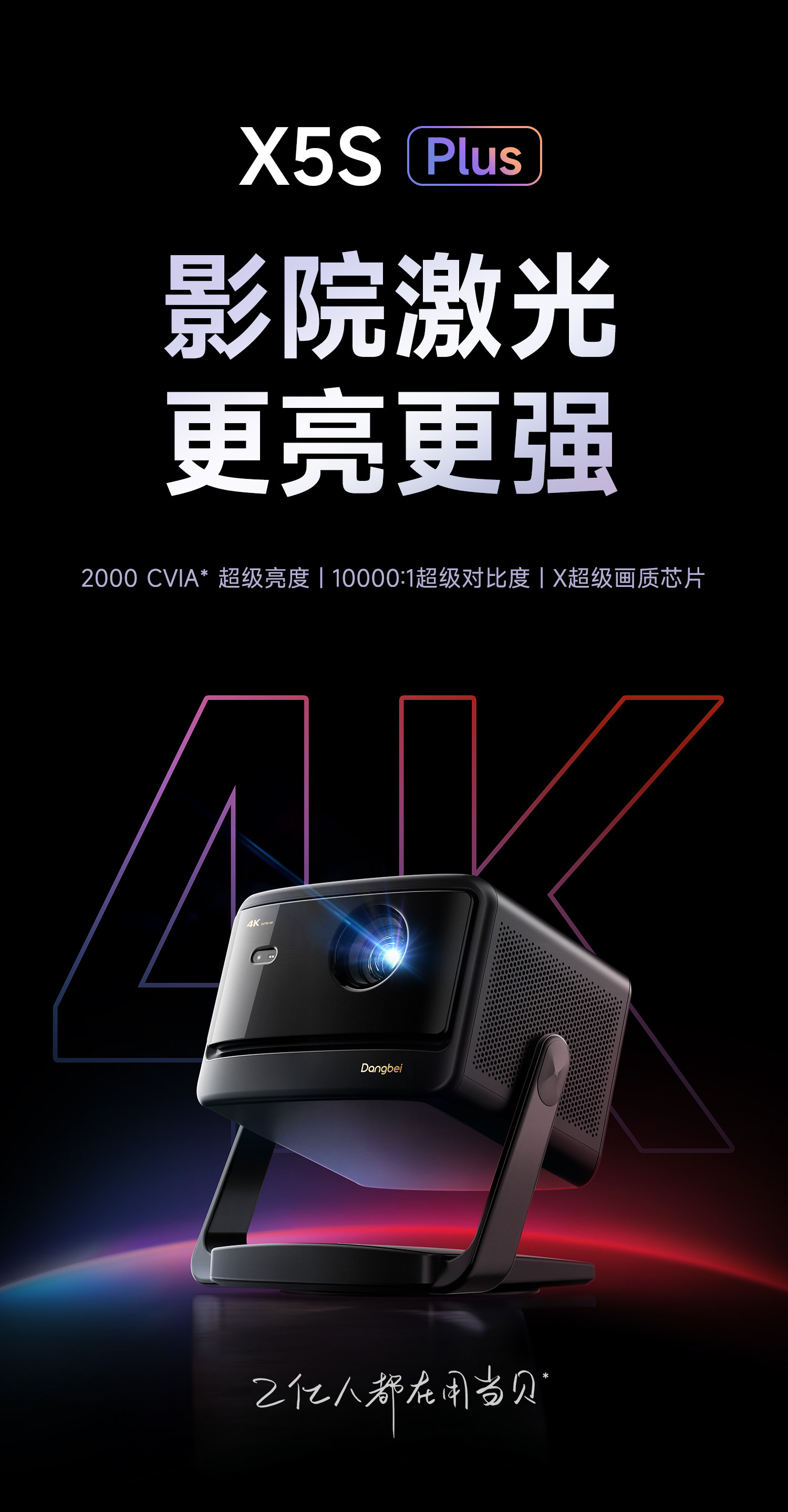 当贝X5S Plus新品开售!影院同款激光定义真4K投影新标杆 当贝X5S Plus新品开售!影院同款激光定义真4K投影新标杆