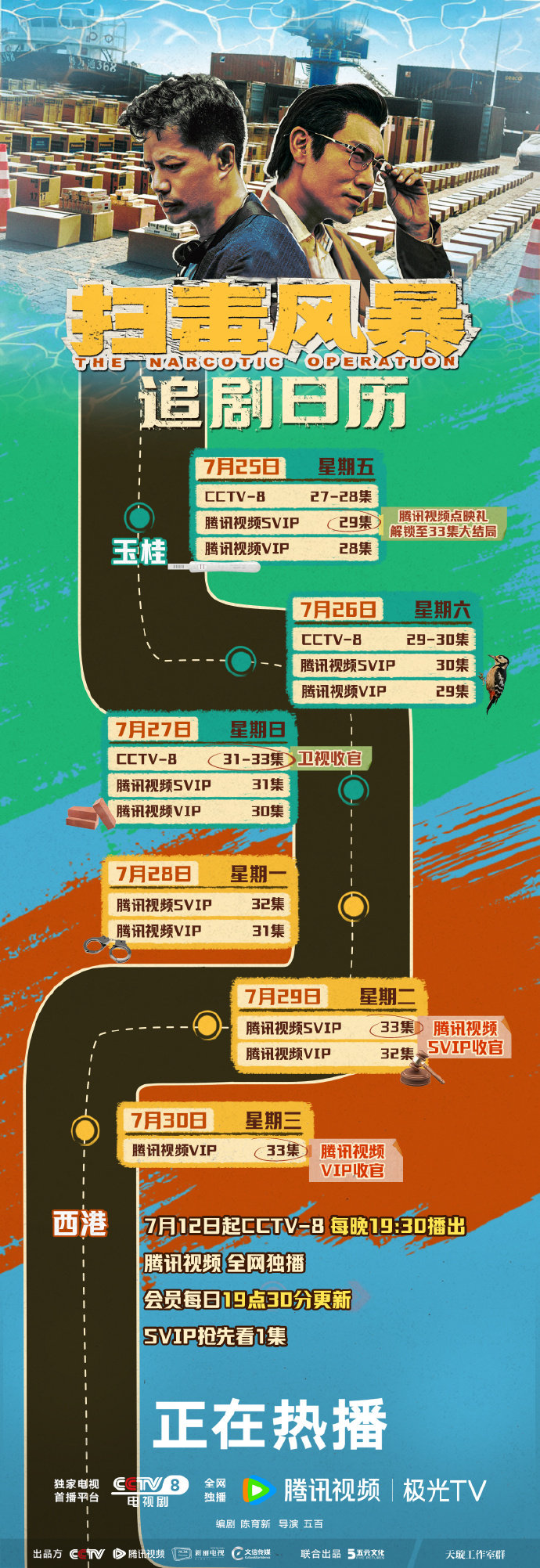 段奕宏秦昊新剧扫毒风暴追剧日历更新中