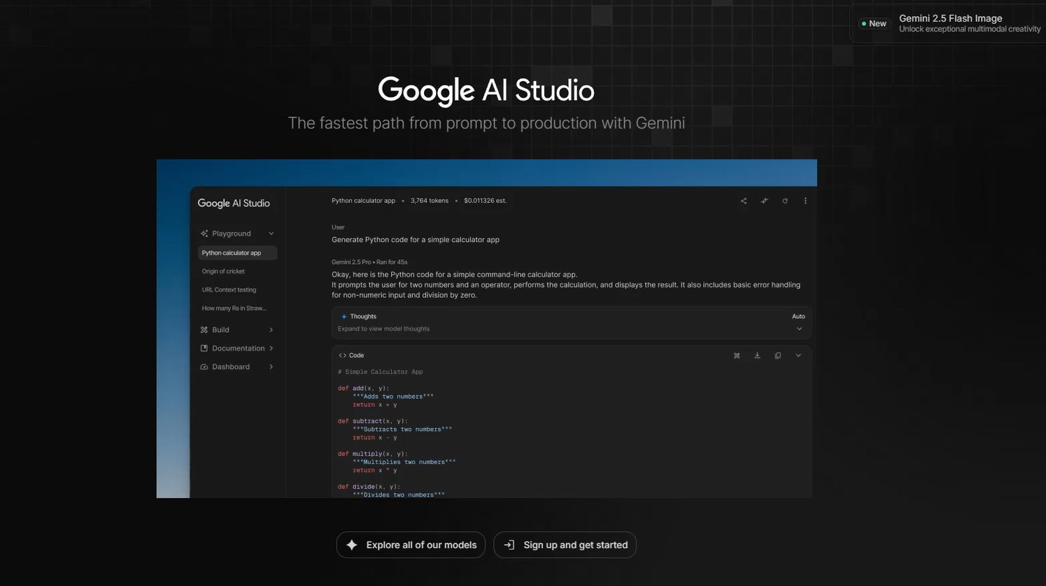 Google AI Studio Google AI Studio