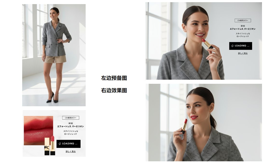 imini ai 电商近景特写融合