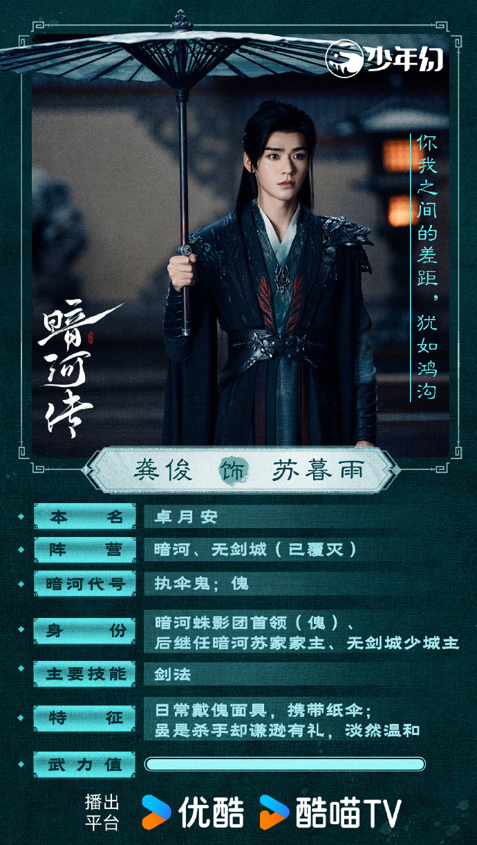 龚俊《暗河传》定档优酷独播,暗河传追剧更新日历+人物关系图 龚俊《暗河传》定档优酷独播,暗河传追剧更新日历+人物关系图