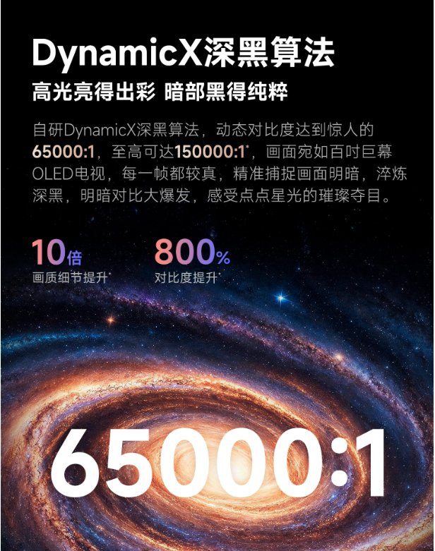 投影仪DynamicX深黑算法是什么?当贝硬件级技术让画面亮不曝 黑有细节