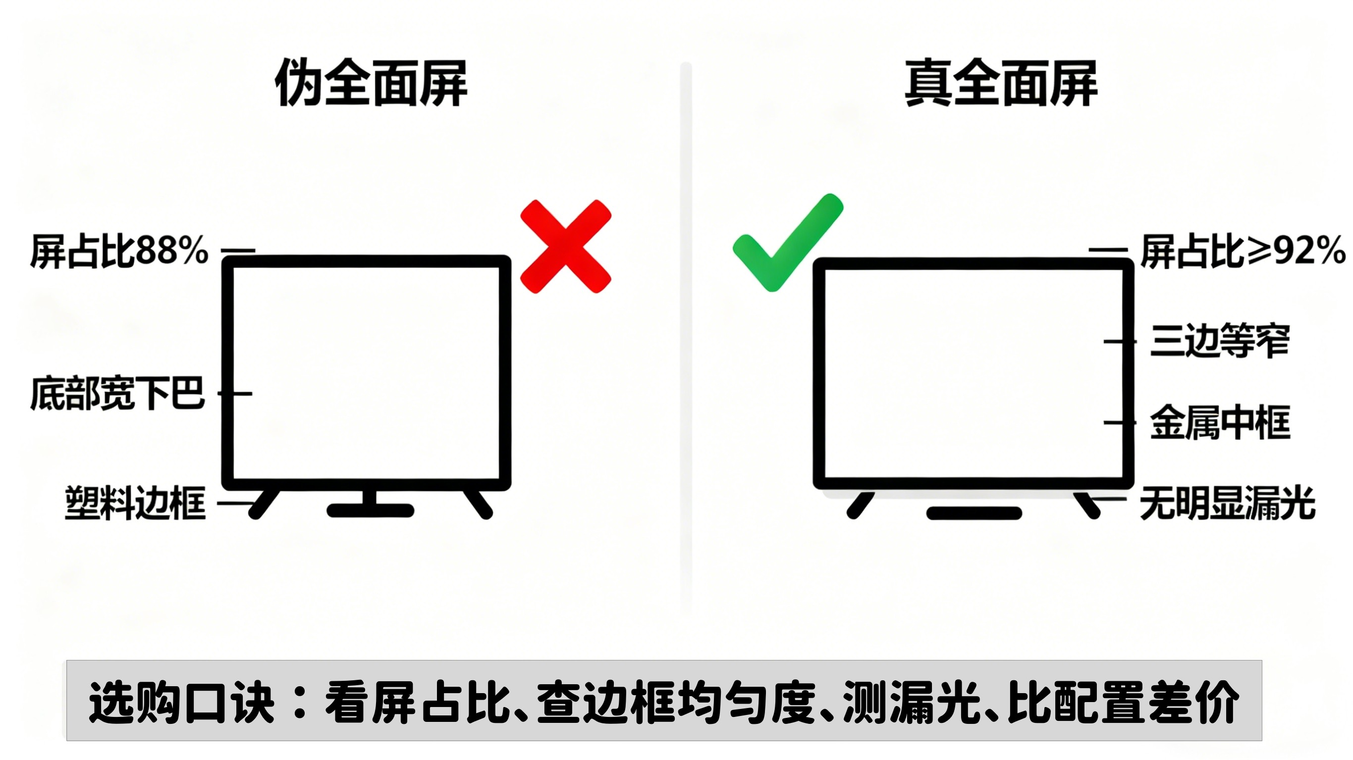 什么是全面屏电视?全面屏和普通屏电视区别一文看懂，选购不踩坑