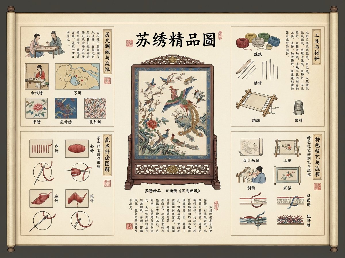 苏绣工艺的详细解说图