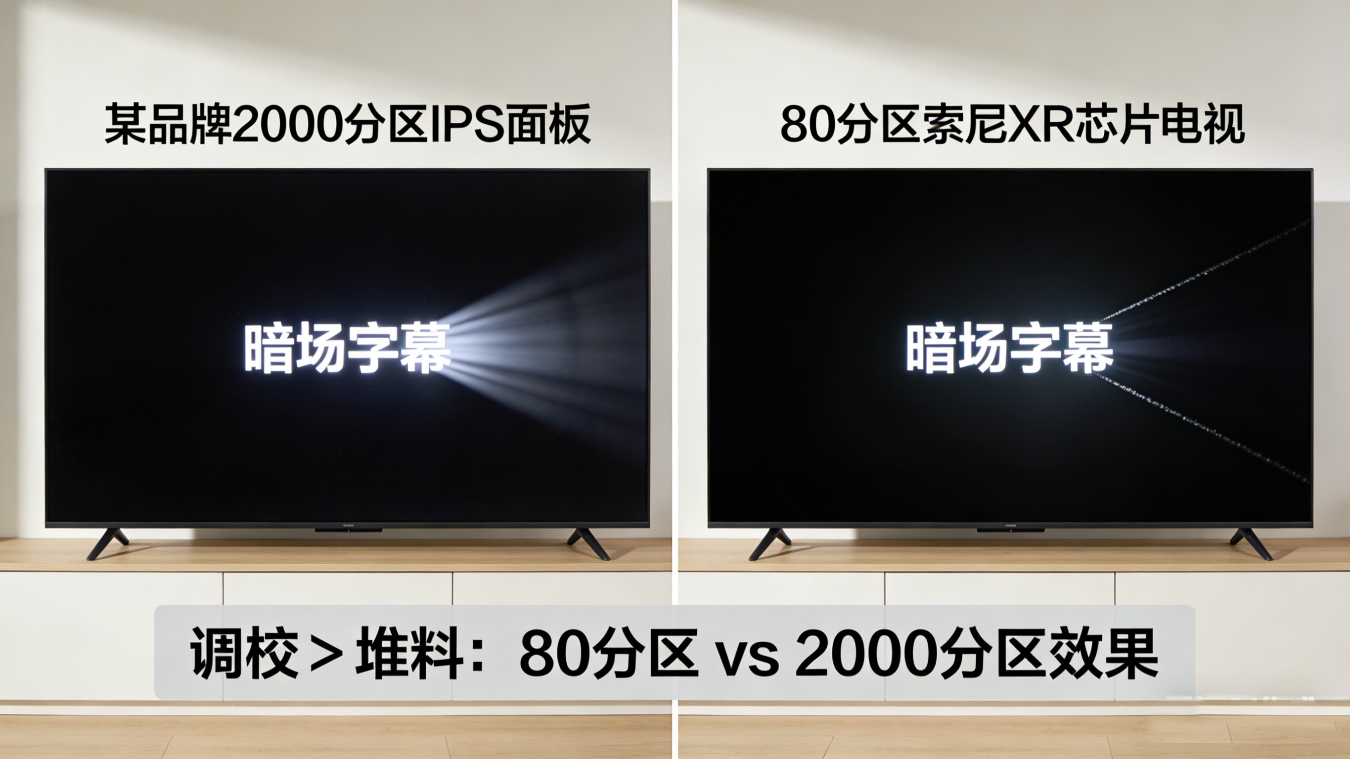 电视背光分区越多越好?别被参数忽悠!揭秘Mini LED画质的“遮羞布”
