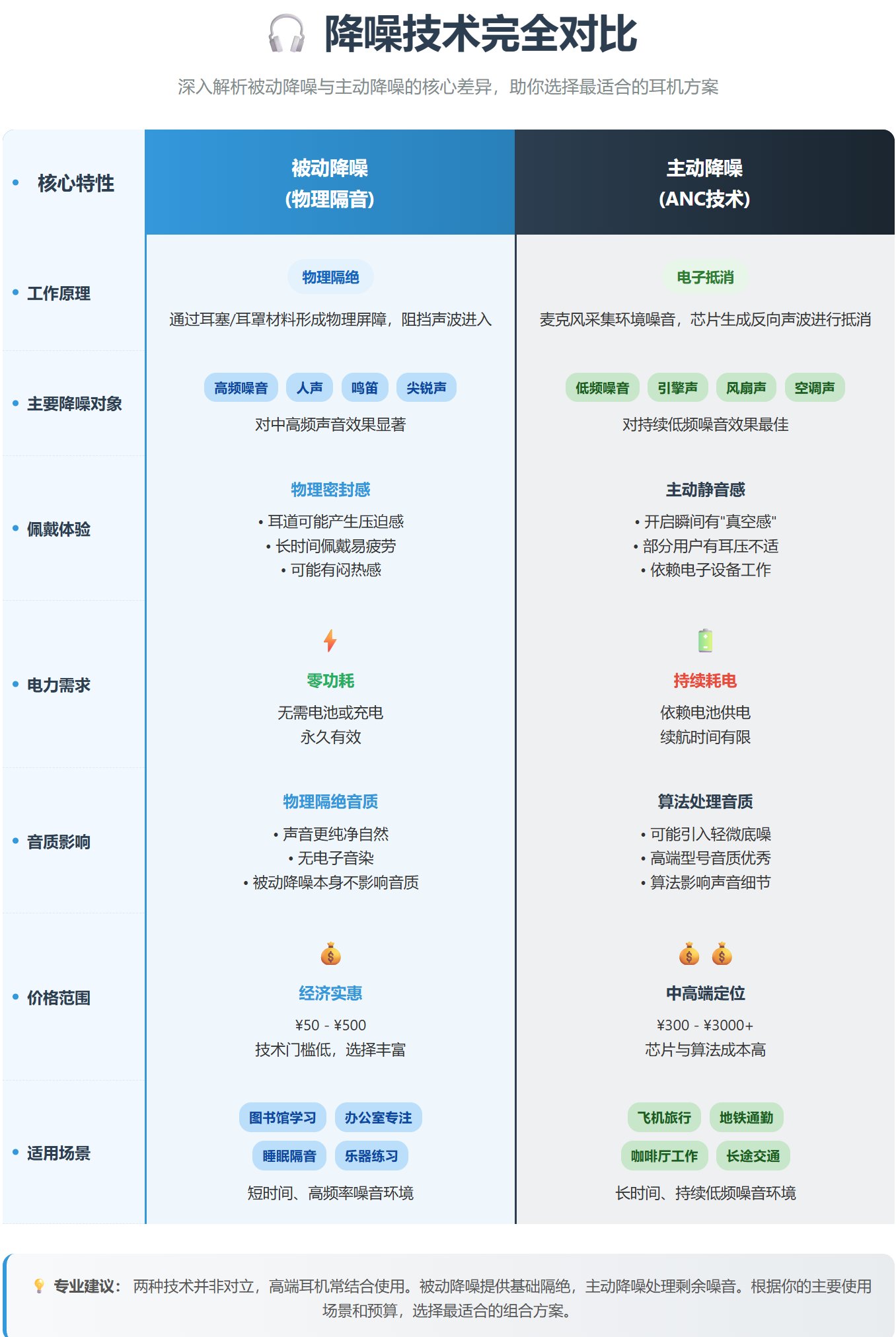 耳机主动降噪(ANC)到底是个啥?有必要买吗?(附与被动降噪深度对比)