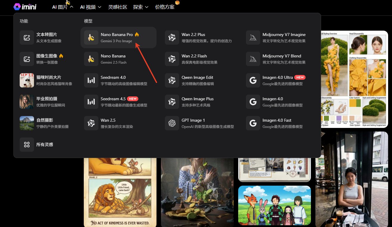 iMini AI的Nano Banana Pro模型