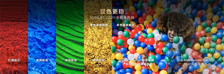 100% BT.2020全局高色域