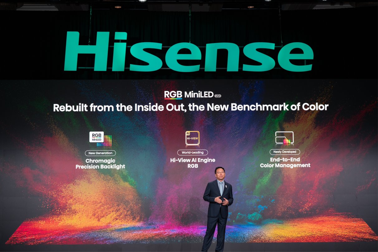 海信CES发布全新一代RGB-Mini LED,全球首创玲珑4芯真彩背光 海信CES发布全新一代RGB-Mini LED,全球首创玲珑4芯真彩背光