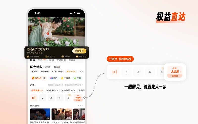 会员观剧权益醒目常驻