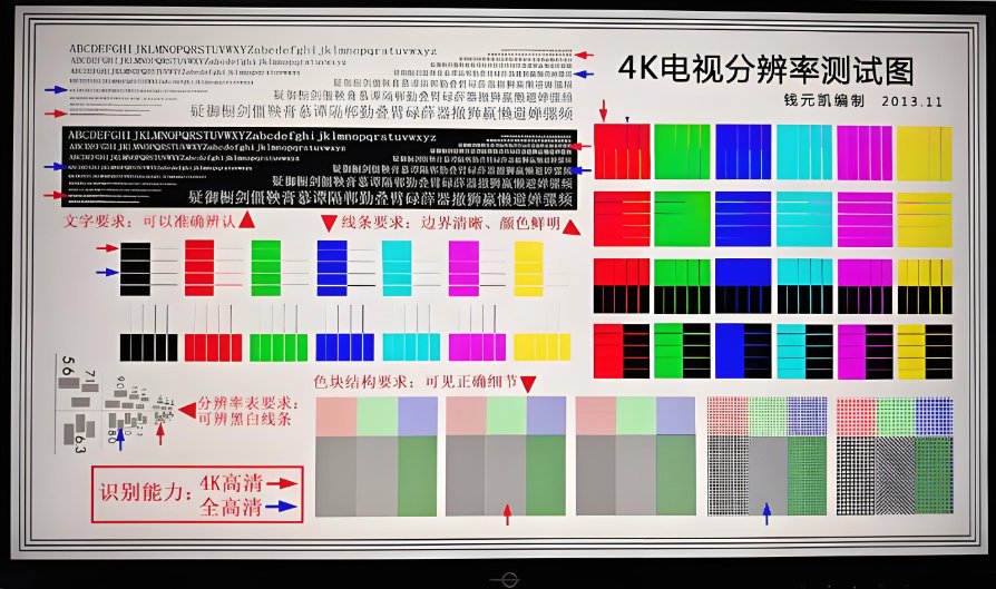 4K电视分辨率测试图