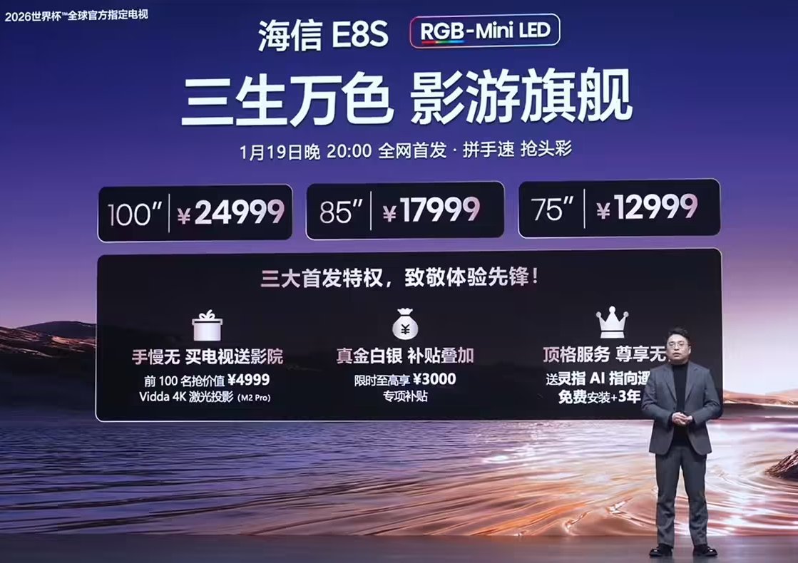 E8S系列电视采用了RGB-Mini LED背光技术