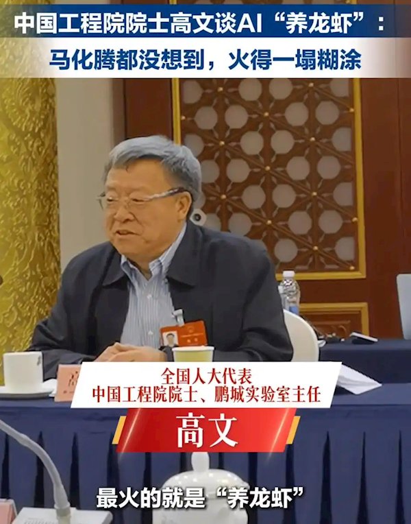 首批“政务龙虾”上线!中国工程院院士：马化腾说他没想到养龙虾能这么火