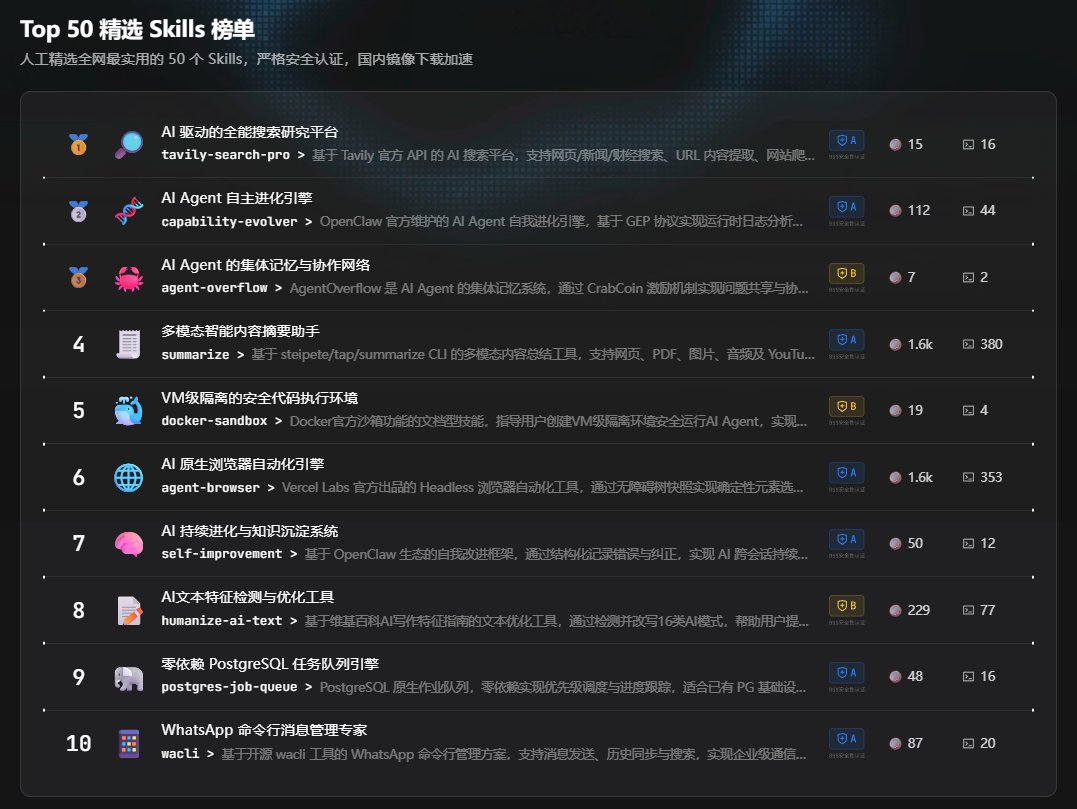 OpenClaw Skill 技能哪里下载？国内更安全的skill技能商店上线！