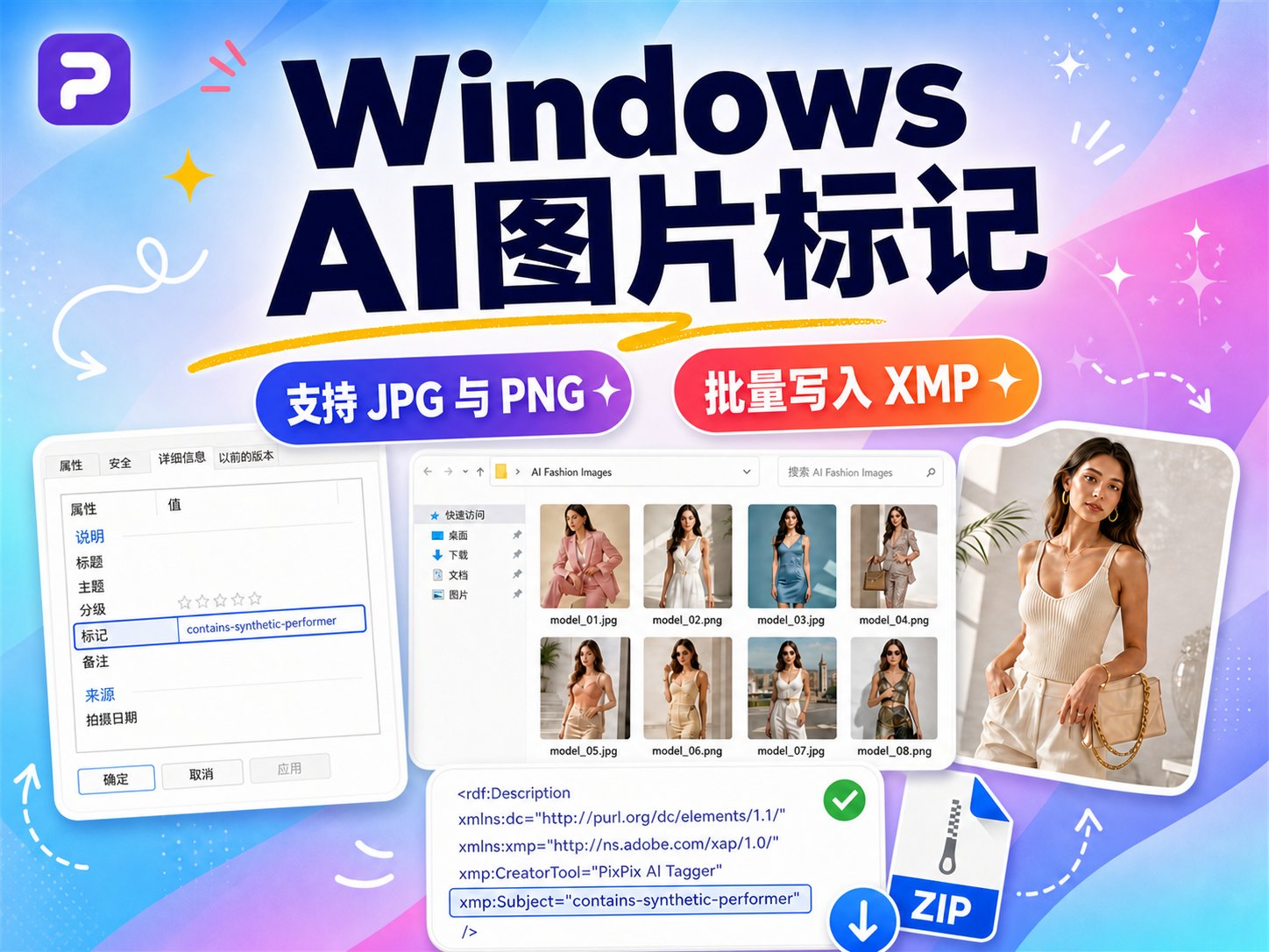 Windows电脑怎么给亚马逊AI图片添加contains-synthetic-performer？