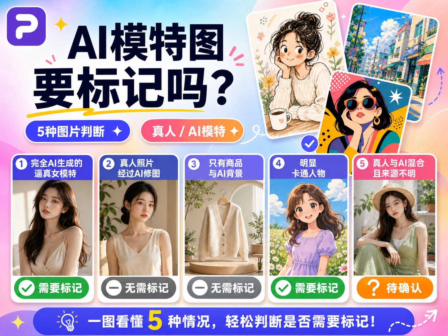 2026年亚马逊AI模特图需要标记吗?5种图片判断方法