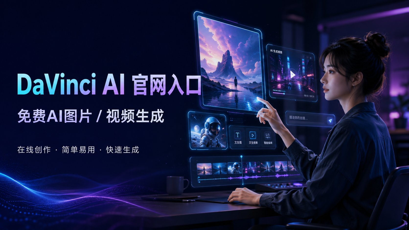 DaVinci AI官网入口，免费AI图片视频生成