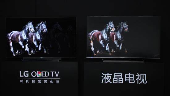 OLED与液晶电视的暗场对比