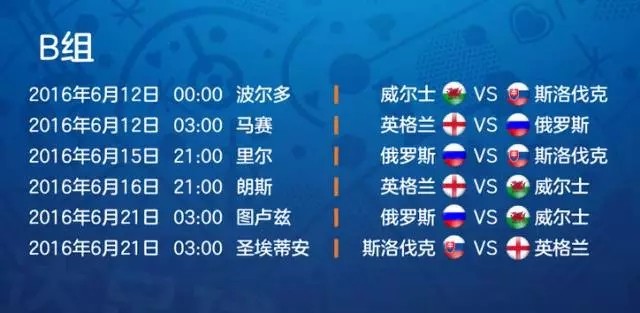 2016欧洲杯完整赛程表 内附观看欧洲杯直播方法