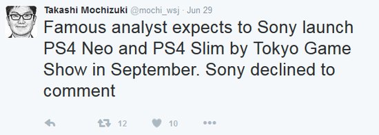 不仅有PS4 Neo！迷你版PS4 Slim将于9月发布