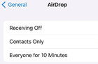 iPhone AirDrop隔空投送将推出对所有人开放10分钟